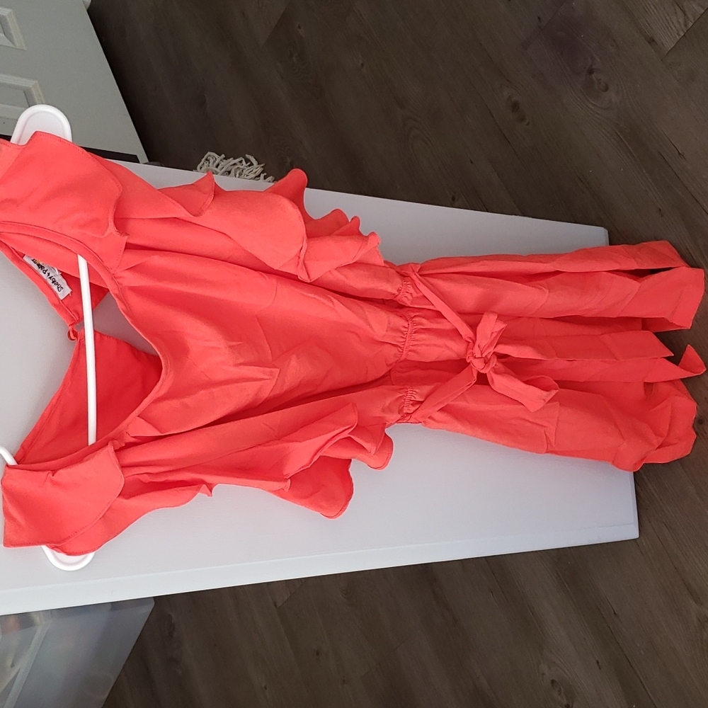 Dress size 6 orange color
